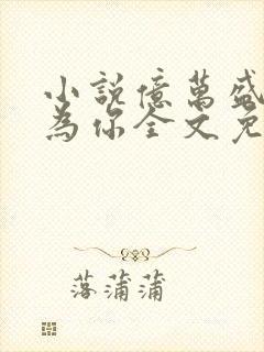 小说亿万盛宠只为你全文免费阅读