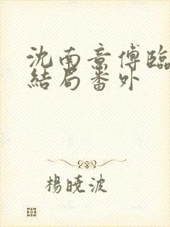 沈南意傅临洲大结局番外