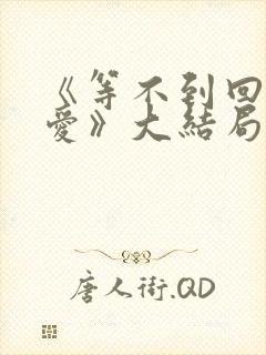 《等不到回应的爱》大结局