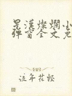 星汉灿烂小说无弹窗全文免费阅读