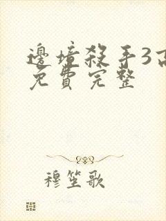 边境杀手3高清免费完整封面