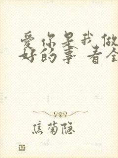 爱你是我做过最好的事 看全集