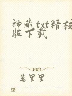 神藏txt精校版下载