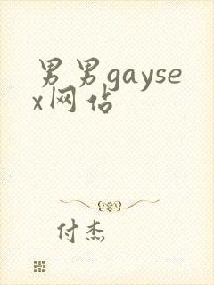 男男gaysex网站