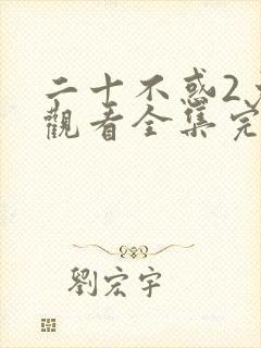 二十不惑2免费观看全集完整版封面