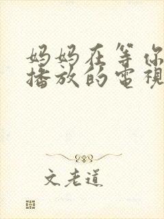 妈妈在等你免费播放的电视剧封面