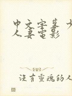 中文字幕 少妇人妻电影