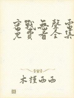 密战无声电视剧免费看全集