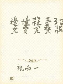 边境杀手3高清免费完整版观看