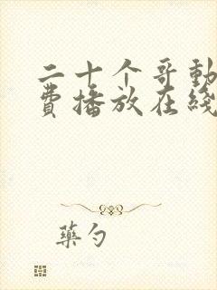 二十个哥动漫免费播放在线观看封面