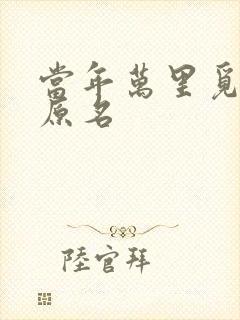 当年万里觅封侯原名