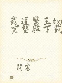 武道医王txt完整版下载