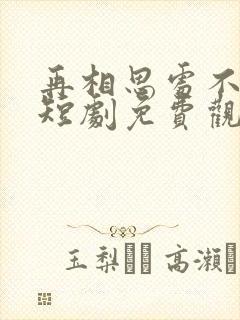 再相思处不相逢短剧免费观看封面