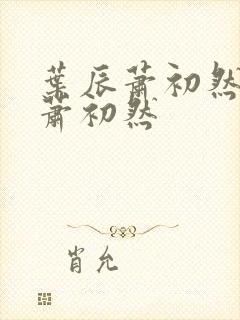 叶辰萧初然叶辰萧初然