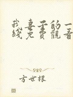 我妻子的一切在线免费观看