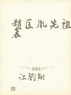 赵匡胤先祖世系表