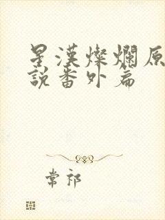 星汉灿烂原著小说番外篇