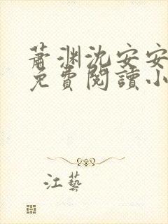 萧渊沈安安正版免费阅读小说封面