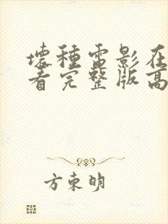 坏种电影在线观看完整版高清封面