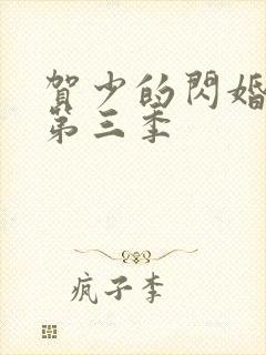 贺少的闪婚暖妻第三季封面