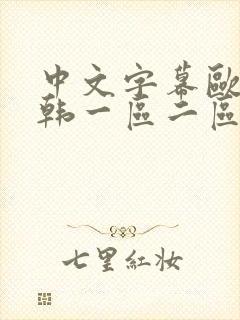 中文字幕欧美日韩一区二区封面