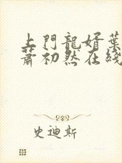 上门龙婿叶辰,萧初然在线全文免费阅读