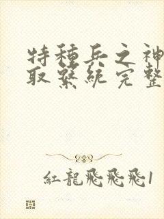 特种兵之神级提取系统完整阅读