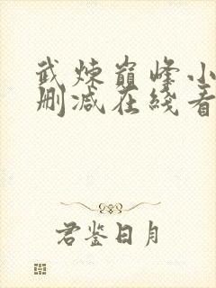 武炼巅峰小说未删减在线看