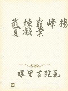 武炼巅峰杨开上夏凝棠封面