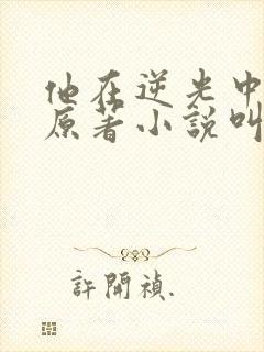 他在逆光中告白原著小说叫什么