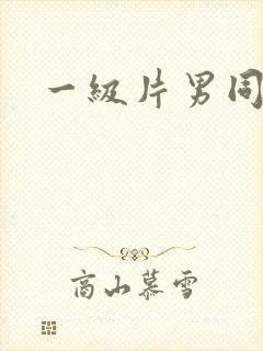 一级片男同性恋