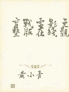 盲战电影免费完整版在线观看