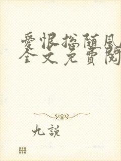 爱恨总随风小说全文免费阅读封面