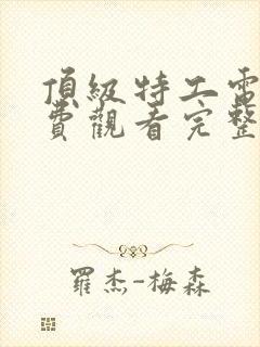 顶级特工电影免费观看完整版国语封面