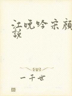 江晚吟宋颜泽小说封面