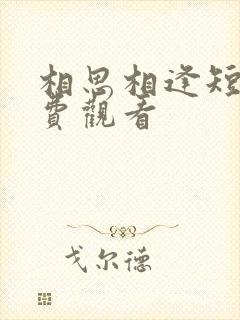 相思相逢短剧免费观看封面