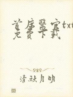 首席医官txt免费下载封面