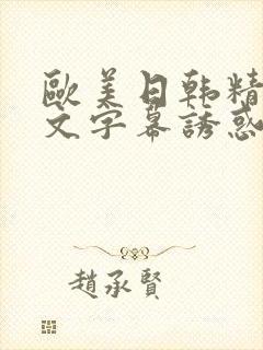 欧美日韩精品中文字幕诱惑