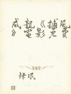 成龙《捕风追影》电影免费观看国语封面