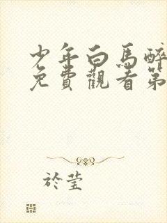 少年白马醉春风免费观看第17集