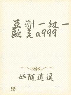 亚洲一级—内射欧美a999