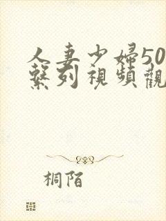 人妻少妇500系列视频观看