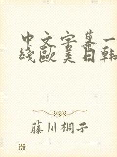 中文字幕一区在线欧美日韩