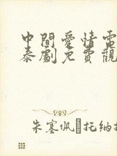 中间爱情电视剧泰剧免费观看全集封面