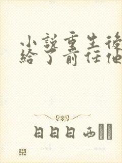小说重生后我嫁给了前任他叔封面