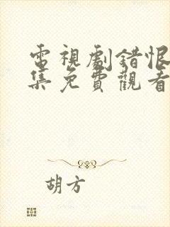 电视剧错恨34集免费观看封面