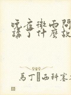 晚夜微雨问海棠讲了什么故事