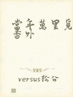 当年万里觅封侯番外封面