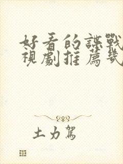 好看的谍战片电视剧推荐几部封面