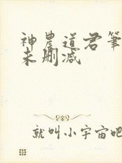 神农道君笔趣阁未删减